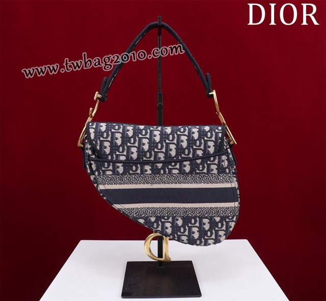 Dior专柜新款迪奥高仿原单长肩带大小号牛皮马鞍包手拎斜挎包 djfk1776